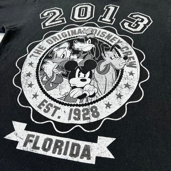 Disney Crew Mickey Mouse Florida 2013 black & white t-shirt size Medium - Picture 5 of 5